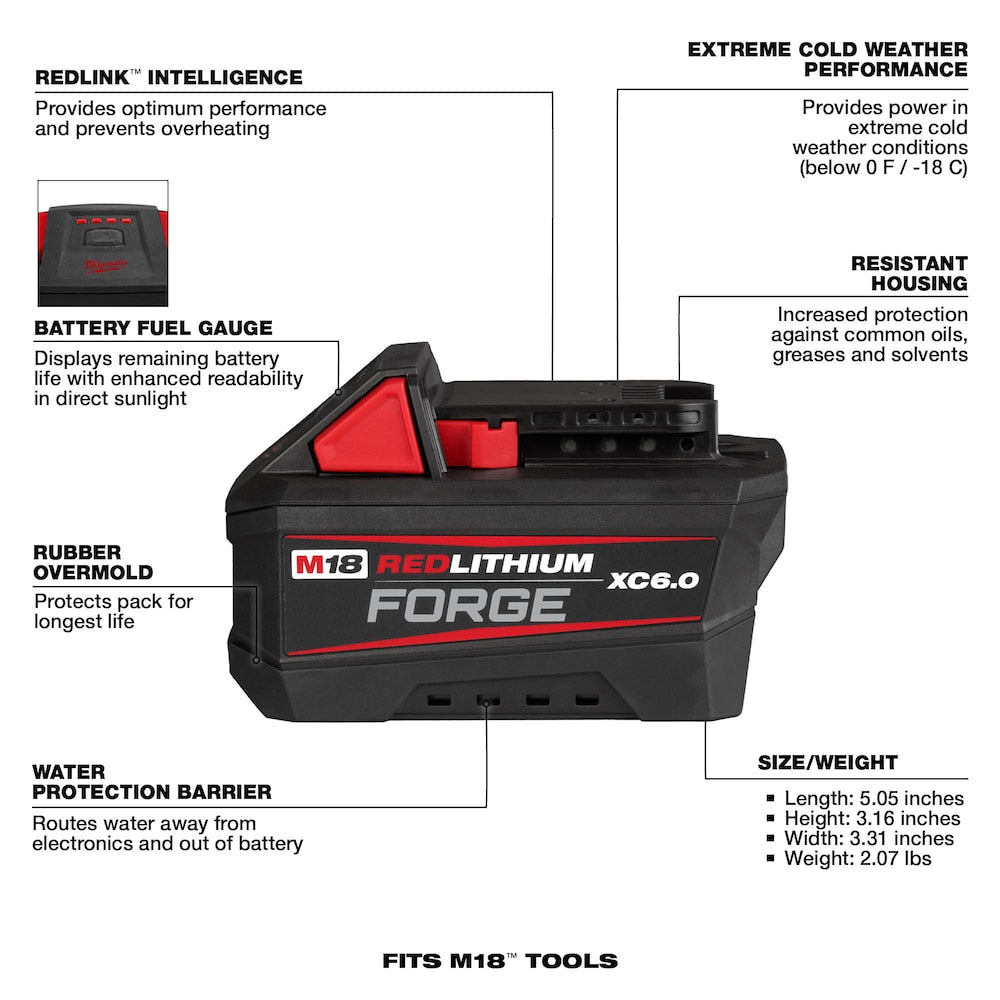 M18 FUEL 18V Li-Ion Brushless Cordless Sawzall Reciprocating Saw Kit with (1) FORGE 6.0Ah Battery
