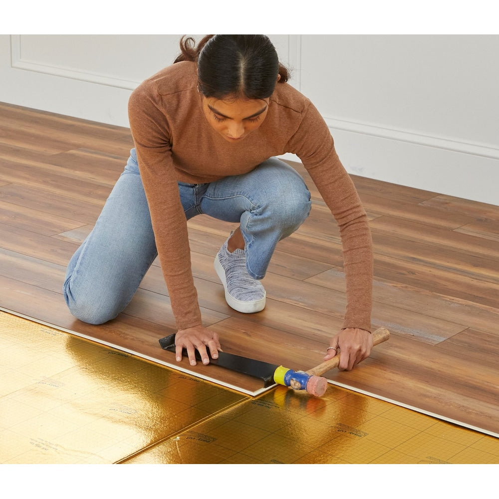 100 sq.ft. Fanfold 4 ft. W x 25 ft. L x 5 mm T  Underlayment for Laminate and Engineered Hardwood