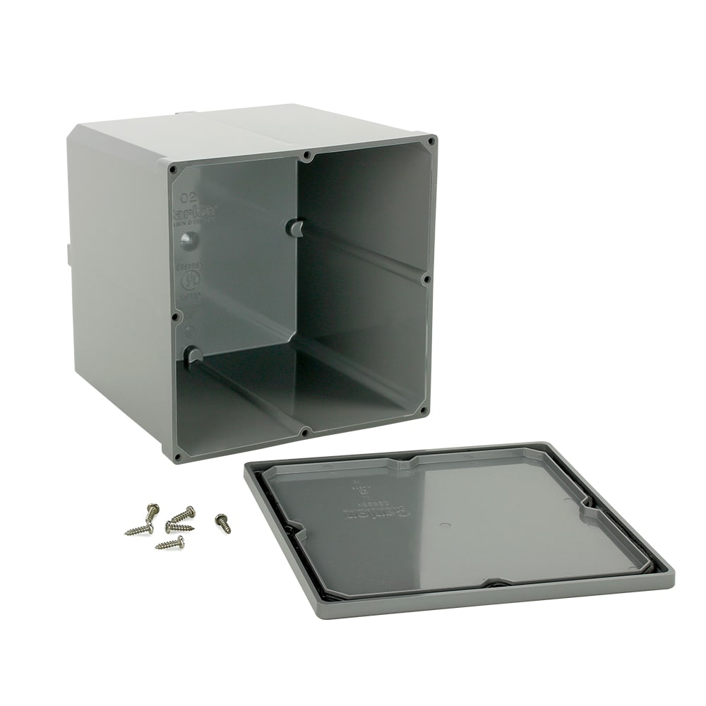 Outdoor Snow Melting Junction Box 8.25 in. x 8.25 in. x 7.75 in., Polycarb, Wall-Mounted