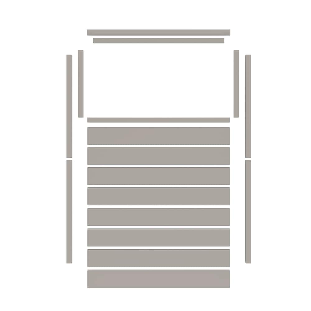 Panneau de clôture de confidentialité en vinyle de 4' x 6' pour panneau décoratif de 2' x 4', gris ardoise