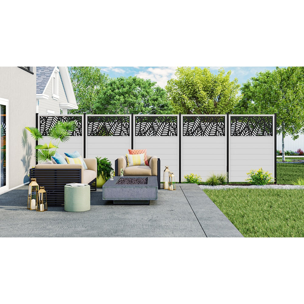 4' x 6' Vinyl Prvacy Fence Panel for 2'x4' Decoratave Panel Insert White