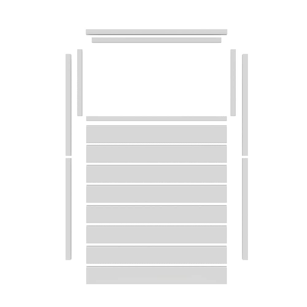 4' x 6' Vinyl Prvacy Fence Panel for 2'x4' Decoratave Panel Insert White
