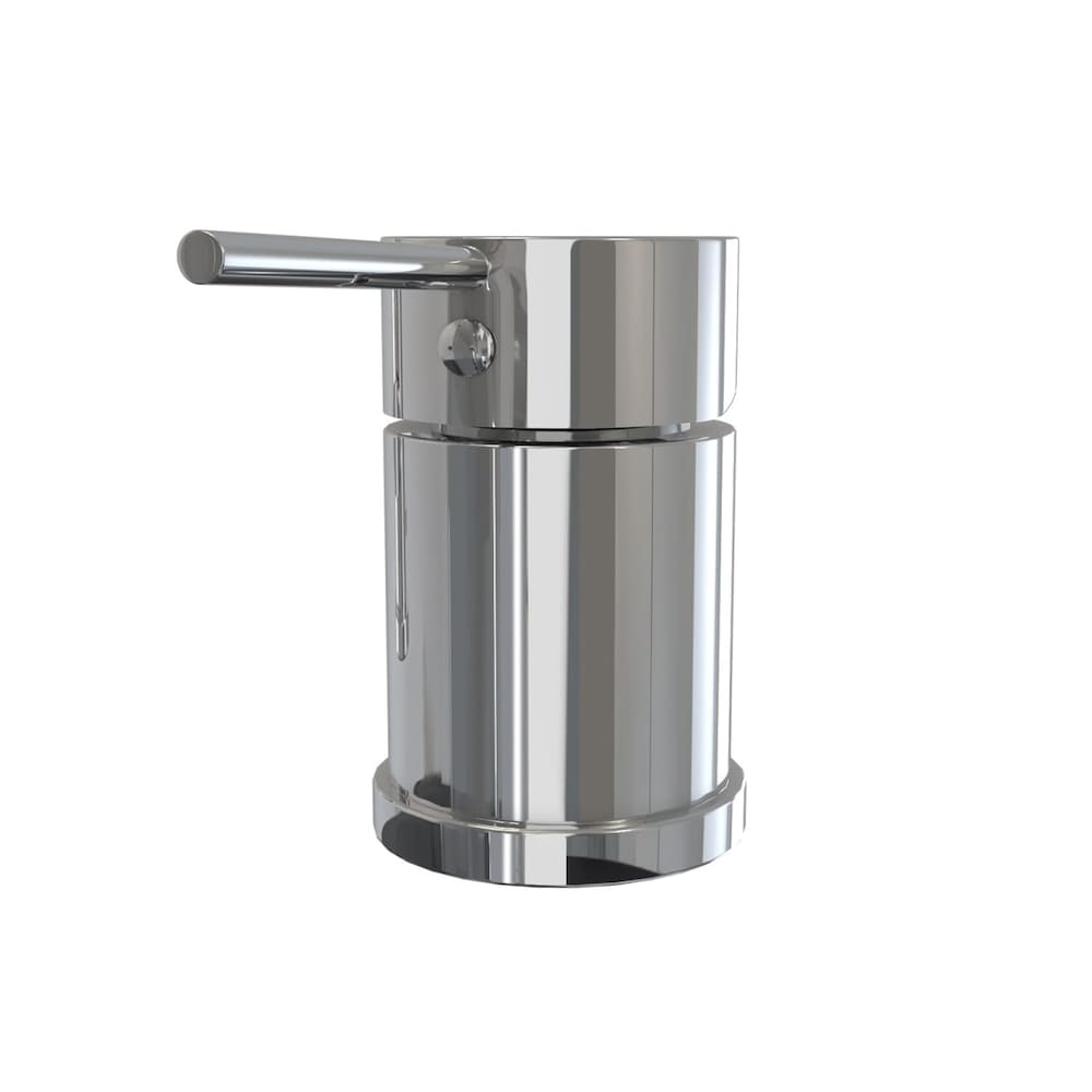 Robinet de baignoire à poignée unique Keros monté sur le pont/robinet de remplissage de baignoire avec pomme de douche à main en chrome