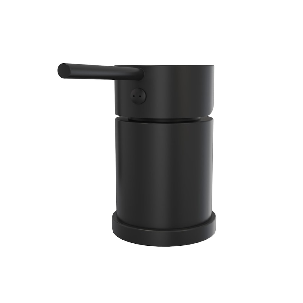 Robinet de baignoire à poignée unique Keros monté sur le pont/robinet de remplissage de baignoire avec pomme de douche à main en noir mat