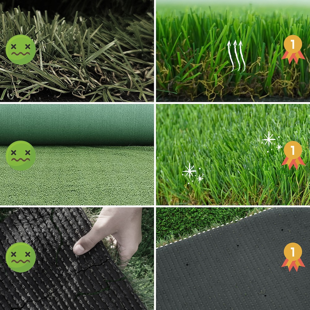 Tapis de gazon artificiel de 6 pi x 10 pi pour chiens de compagnie, intérieur et extérieur