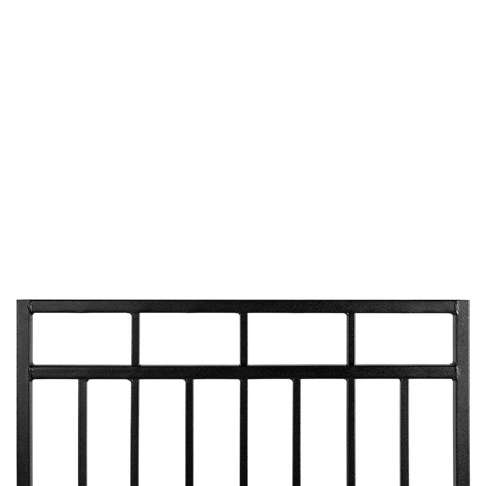 2.75 ft. x 3.83 ft. Benitoite Profile Black Iron Center Point Fence Gate