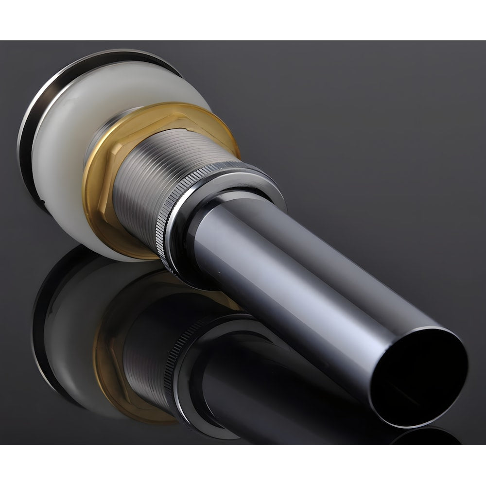 Robinet Waterfall-A 2H en chrome avec bonde escamotable en chrome