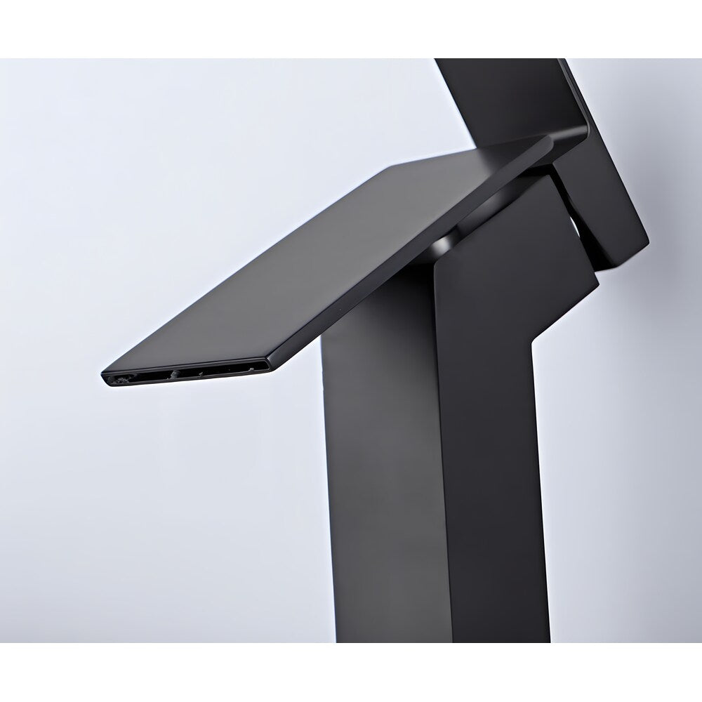 Haven-B 1H Faucet in Black with Pop Up Drain in Black