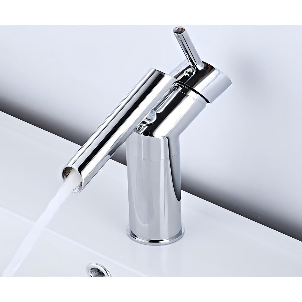 Robinet Haven-C 1H en chrome avec bonde escamotable en chrome