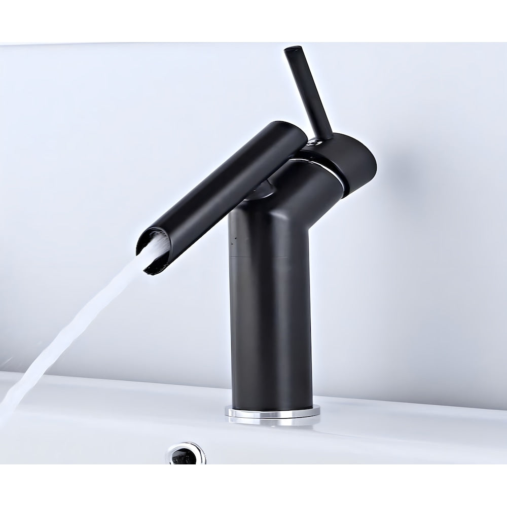 Haven-D 1H Faucet in Black with Pop Up Drain in Black