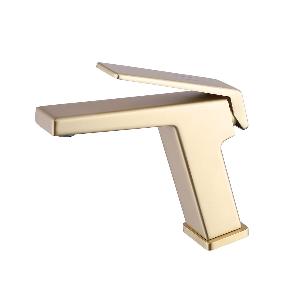 WBF4 Brushed Gold Single Hole Bathroom Sink Faucet with Single Handle