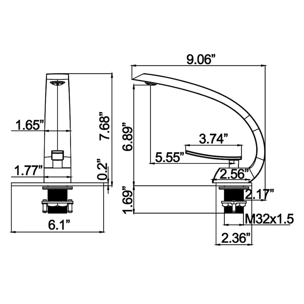 WBF9 Brushed Nickel Single Hole Bathroom Sink Faucet with Single Handle
