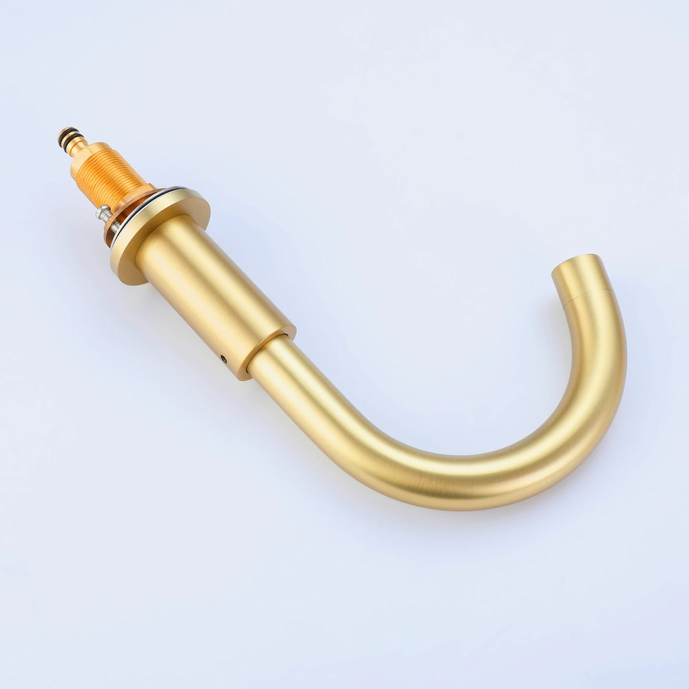 RZCJ4 Widespread Bathroom Sink Faucet with 2 Handle in Brushed Gold
