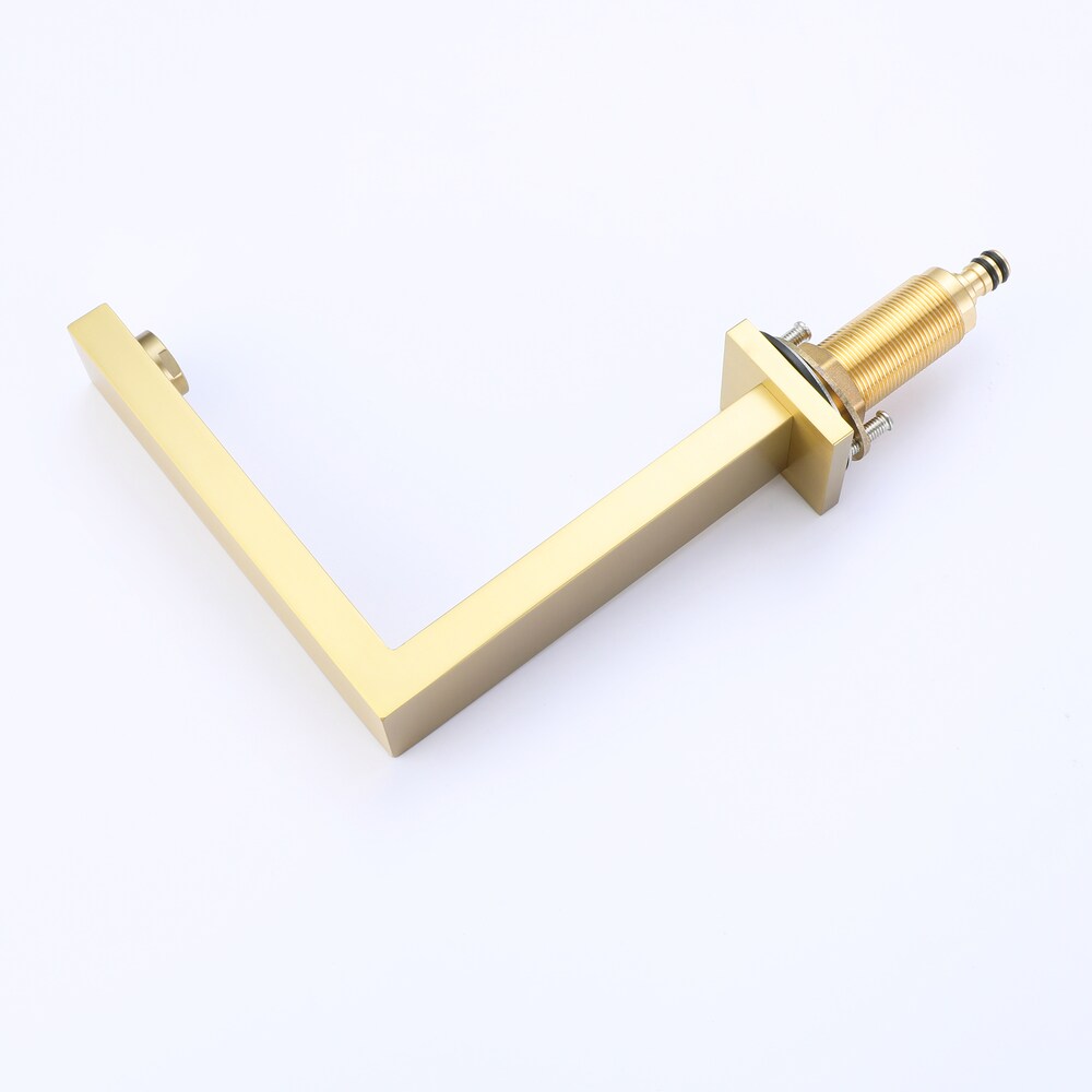 WBF12 Widespread Bathroom Sink Faucet with 2 Handle in Brushed Gold
