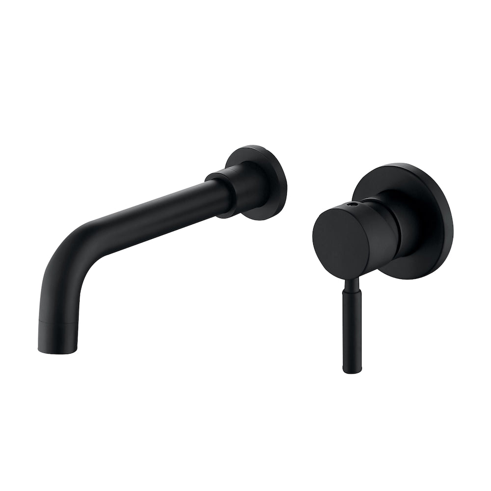 ZCJ9 Matte Black Wall Mount Bathroom Sink Faucet with Single Handle