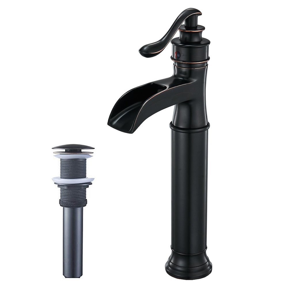 BZ2 Single Hole Bathroom Sink Faucet with Pop Up Drain in Oil Rubbed Bronze