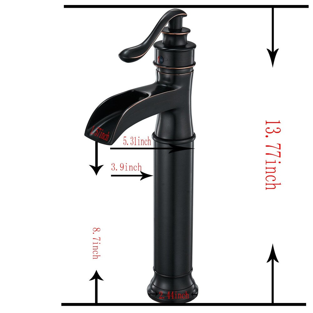BZ2 Single Hole Bathroom Sink Faucet with Pop Up Drain in Oil Rubbed Bronze