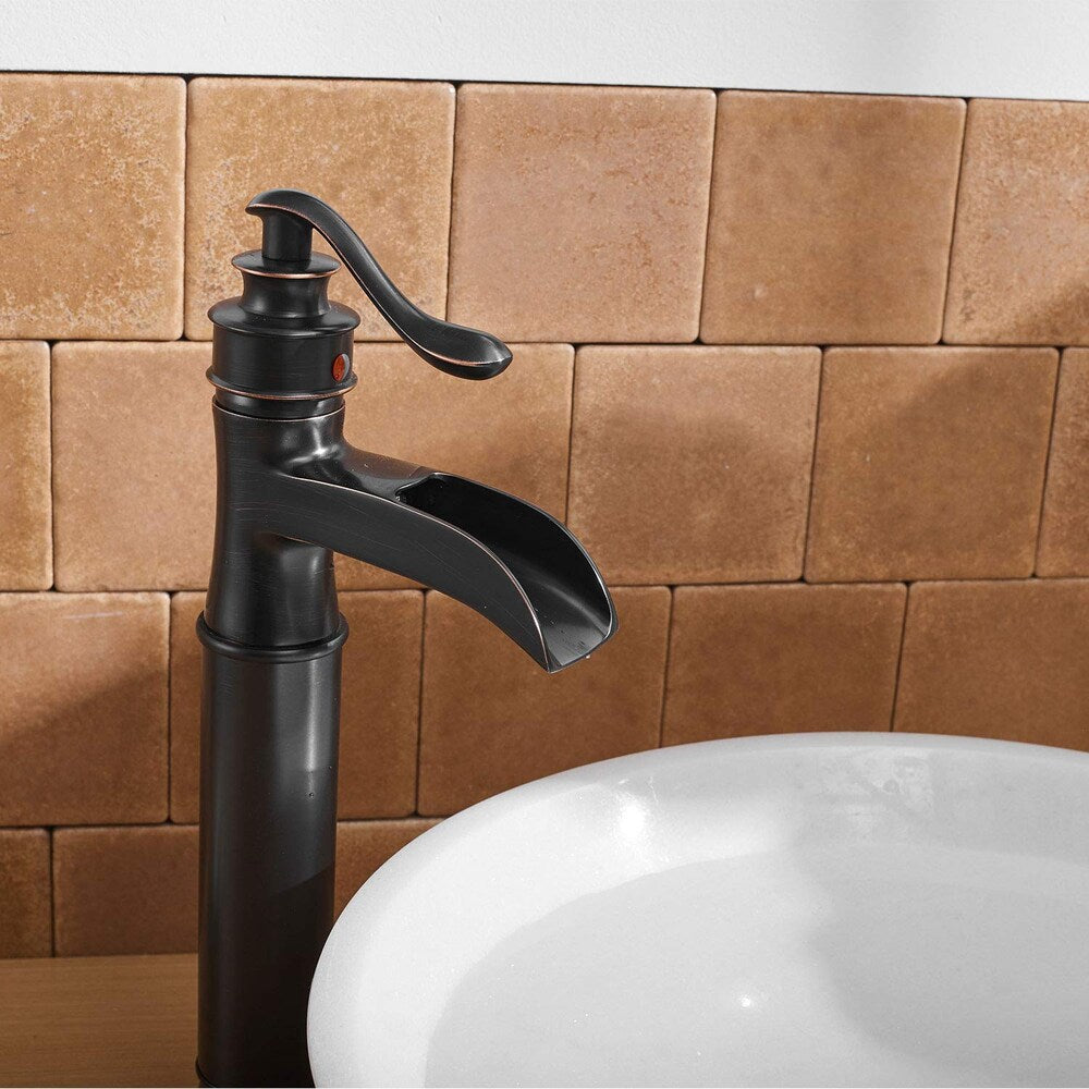 BZ2 Single Hole Bathroom Sink Faucet with Pop Up Drain in Oil Rubbed Bronze