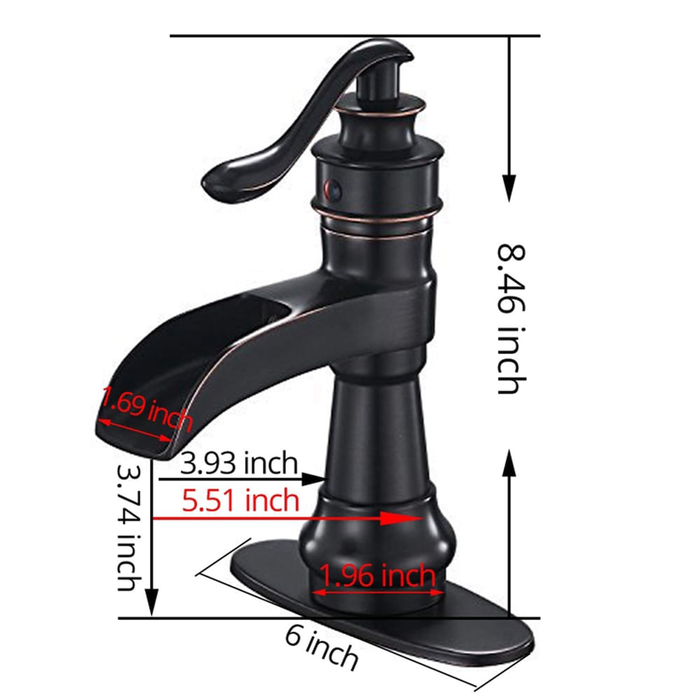 BZ6 Single Hole Bathroom Sink Faucet with Pop Up Drain in Oil Rubbed Bronze