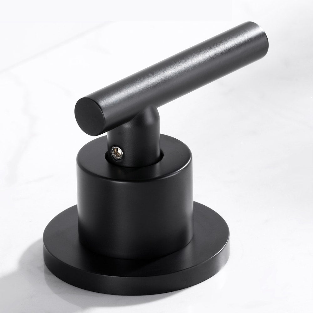 SZ1 Widespread Bathroom Sink Faucet with Two Handles in Matte Black