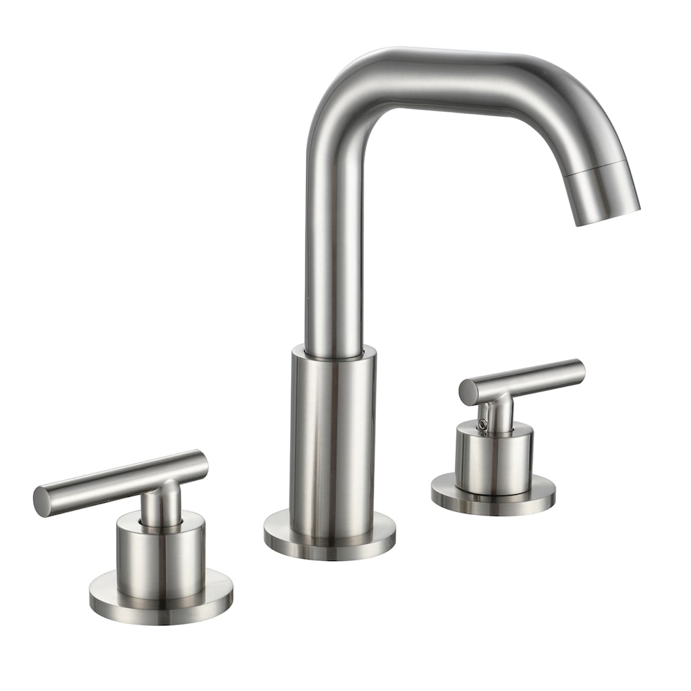 SZ1 Widespread Bathroom Sink Faucet with Two Handles in Brushed Nickel