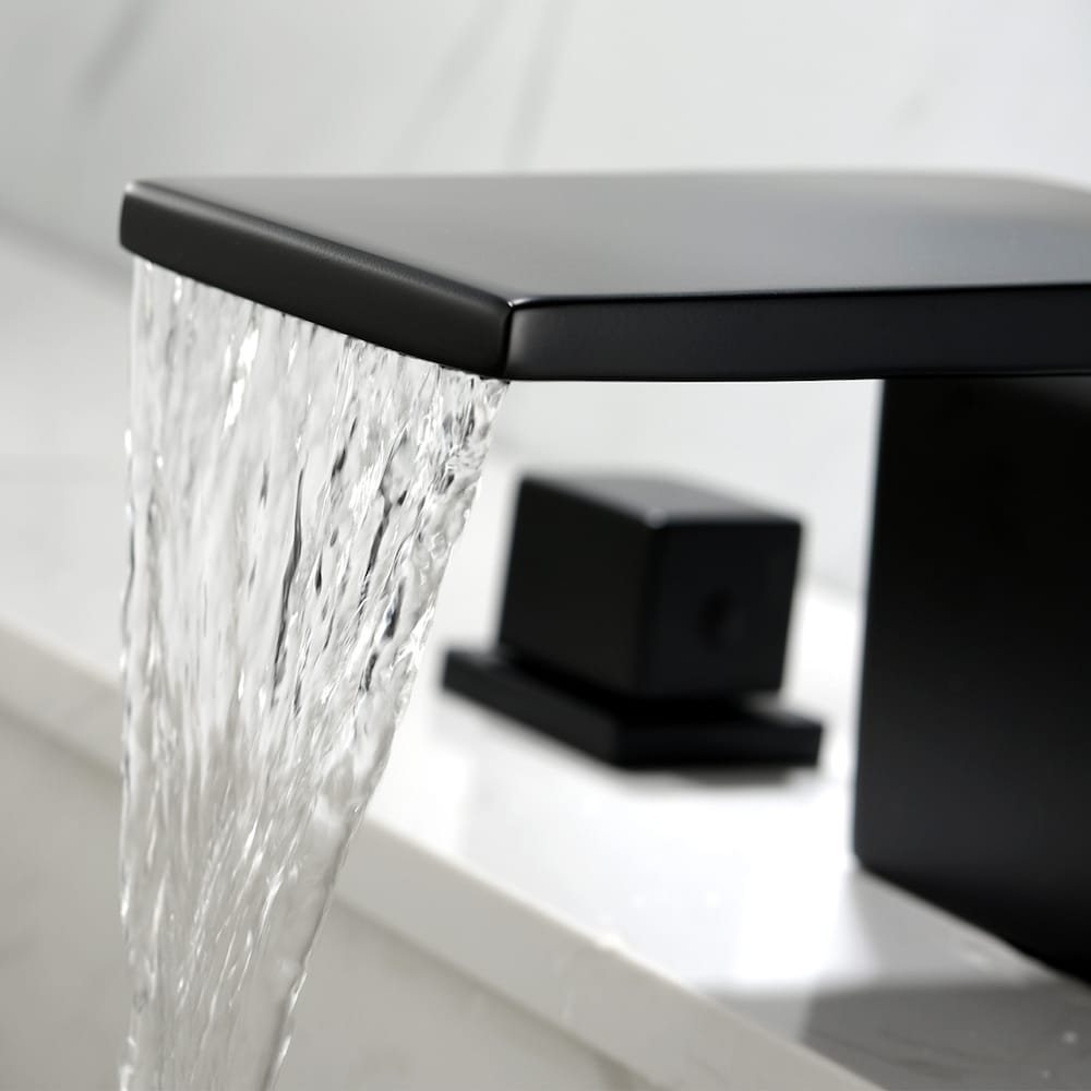 SZ2 8-inch Widespread Bathroom Sink Faucet in Matte Black