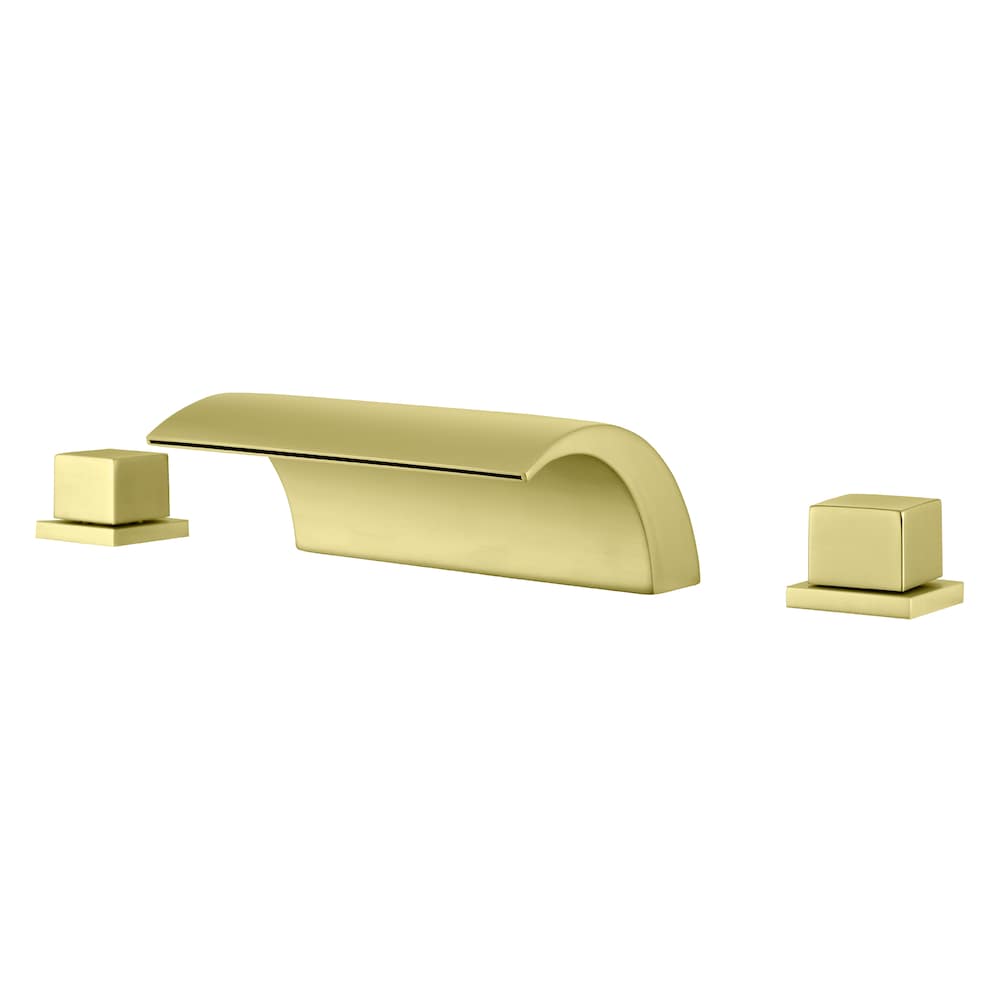 SZ3 8-inch Widespread Bathroom Sink Faucet in Brushed Gold