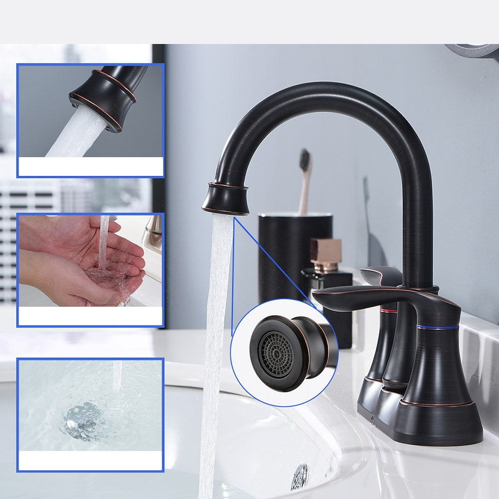 DZ2 4-inch Centreset Bathroom Sink Faucet in Oil Rubbed Bronze