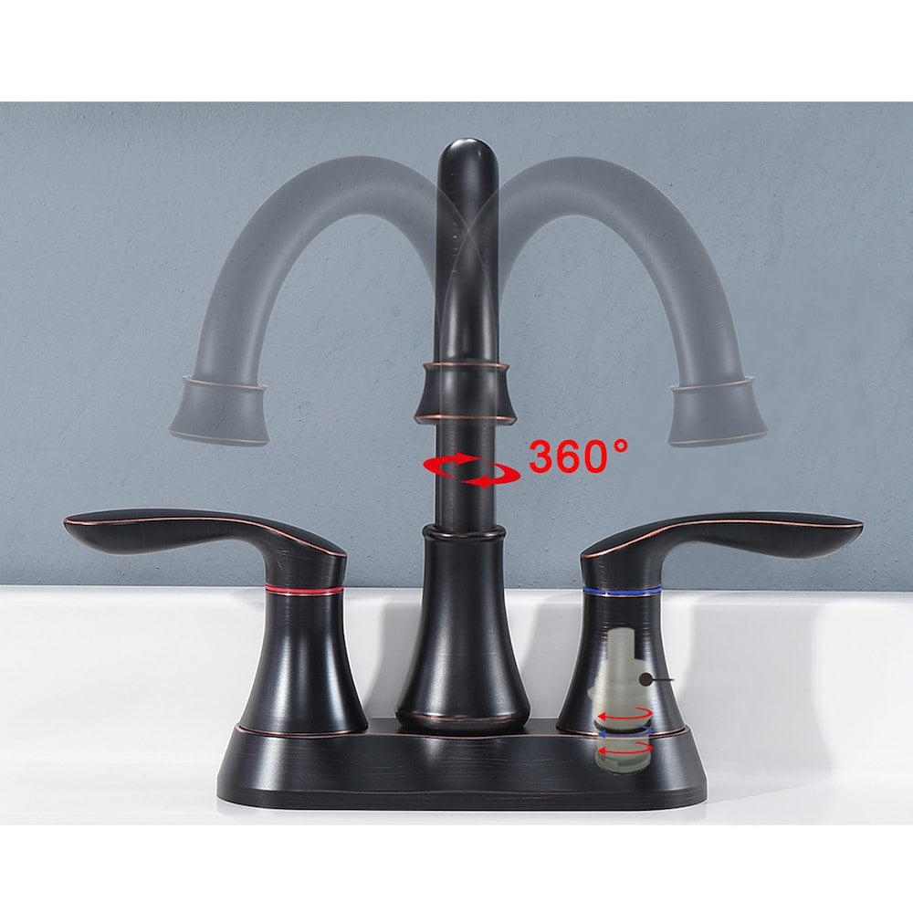 DZ2 4-inch Centreset Bathroom Sink Faucet in Oil Rubbed Bronze