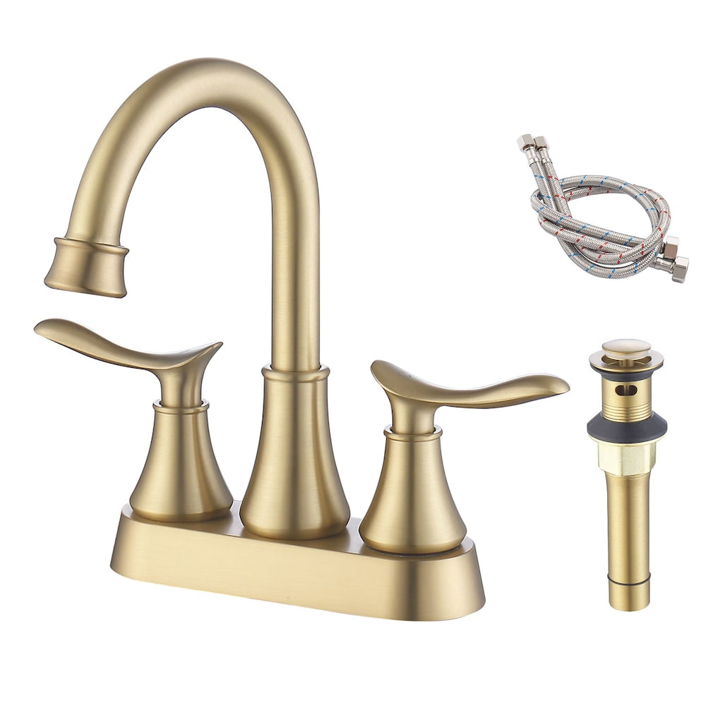 DZ4 4-inch Centreset Bathroom Sink Faucet in Brushed Gold
