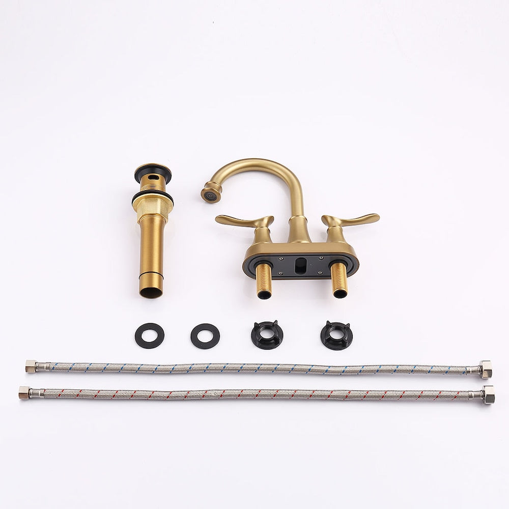 DZ4 4-inch Centreset Bathroom Sink Faucet in Brushed Gold