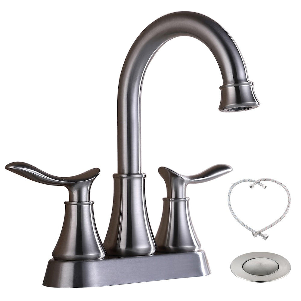 DZ4 4-inch Centreset Bathroom Sink Faucet in Brushed Nickel