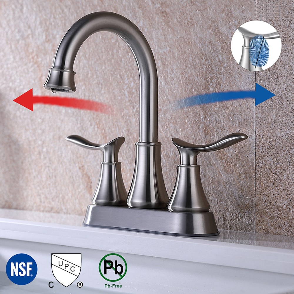 DZ4 4-inch Centreset Bathroom Sink Faucet in Brushed Nickel