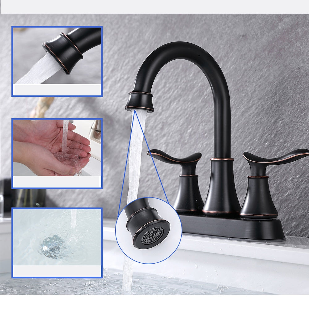 DZ4 4-inch Centreset Bathroom Sink Faucet in Oil Rubbed Bronze