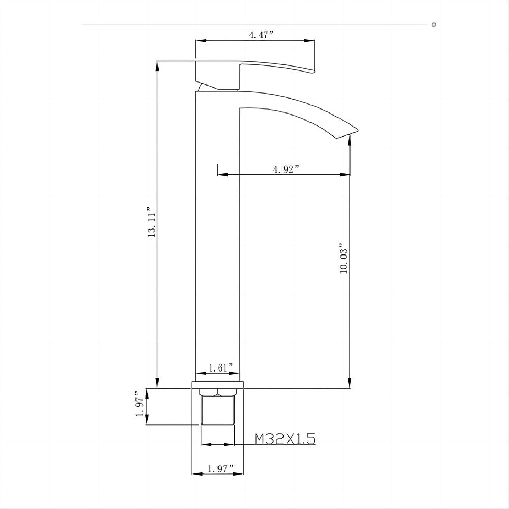 Taurus Single Hole Bathroom Sink Faucet in Brushed Nickel