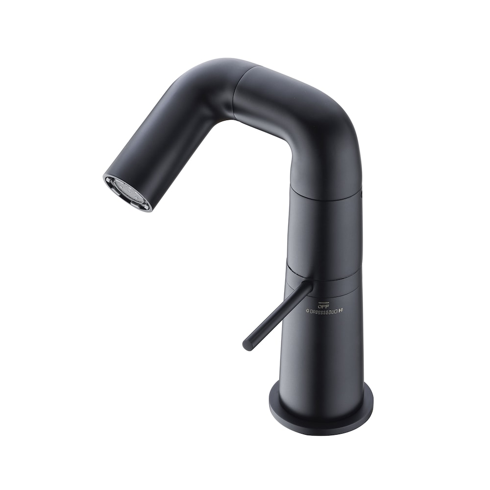 Cancer Single Hole Bathroom Sink Faucet in Matte Black