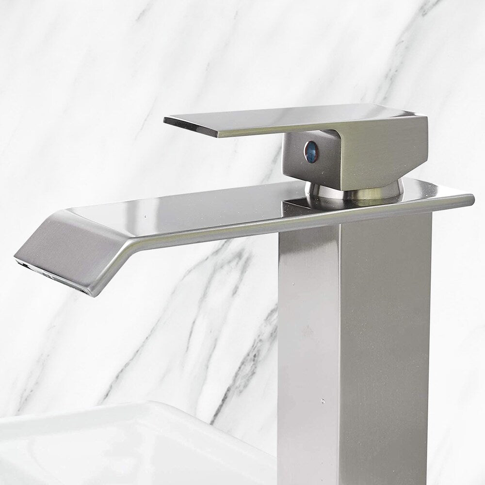 Scorpio Single Hole Bathroom Sink Faucet in Brushed Nickel