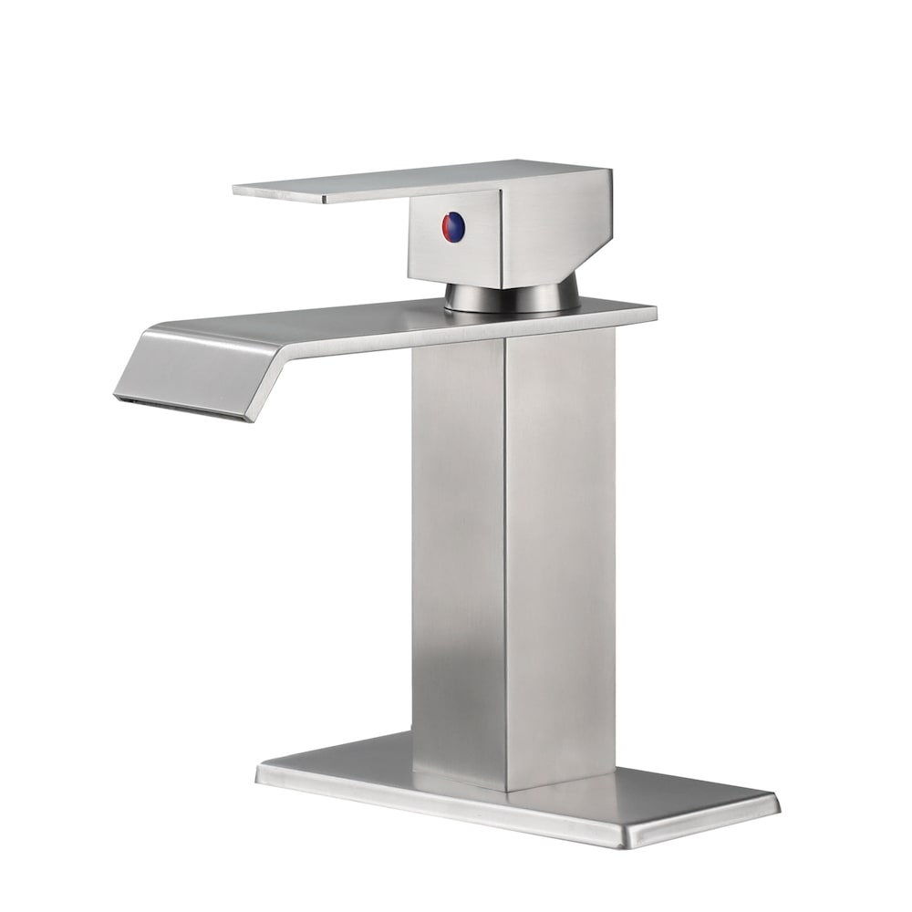 Scorpio Single Hole Bathroom Sink Faucet in Brushed Nickel