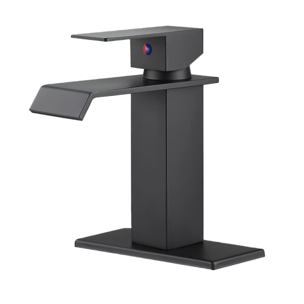 Scorpio Single Hole Bathroom Sink Faucet in Matte Black