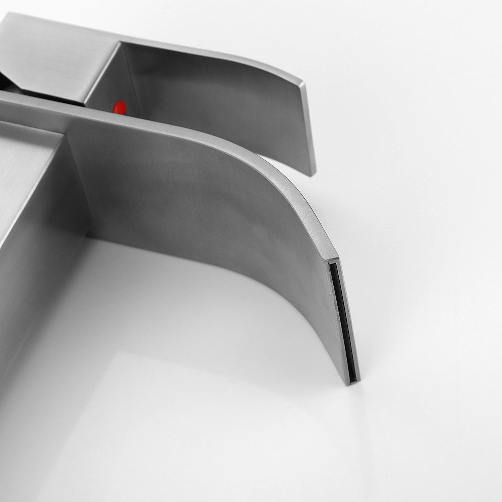 Sagittarius Single Hole Bathroom Sink Faucet in Brushed Nickel