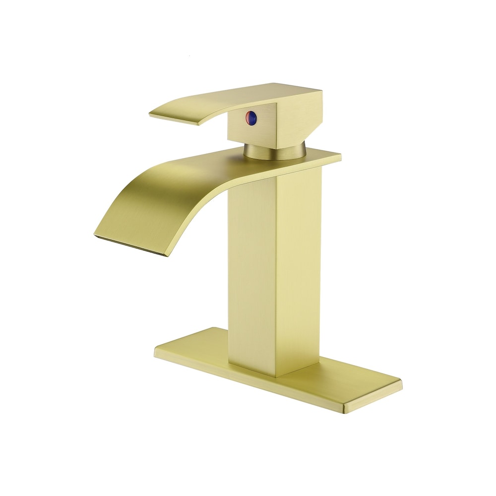 Sagittarius Single Hole Bathroom Sink Faucet in Brushed Gold