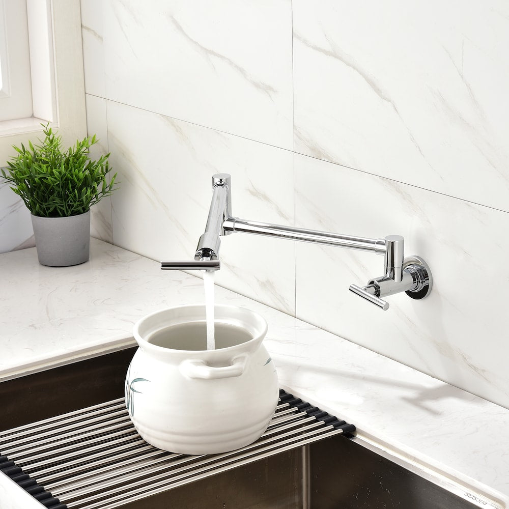 Phoenix Wall-Mounted Pot Filler in Chrome