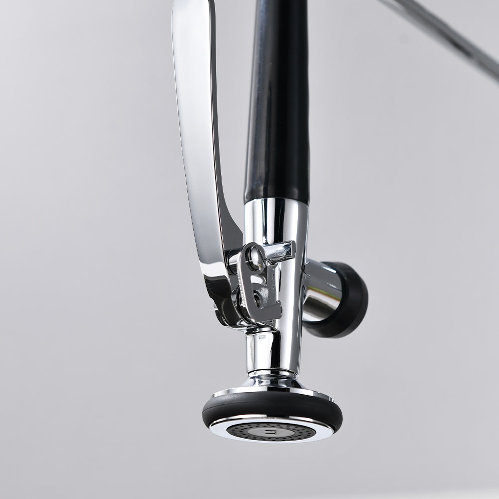 Stellar Double Handle Pull Down Kitchen Sink Faucet in Chrome