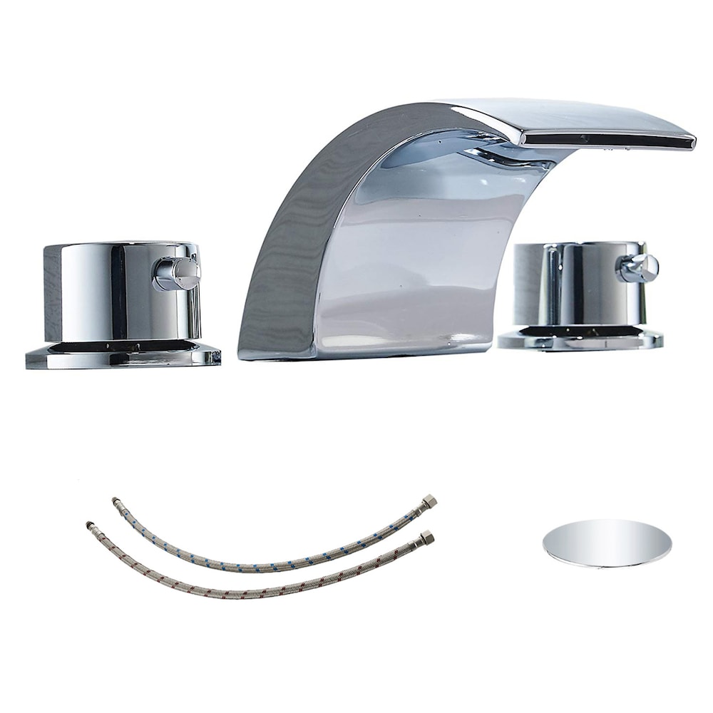 Inspire 8 inch Widespread 2-Handle Widespread Waterfall Bathroom Faucet in Chrome