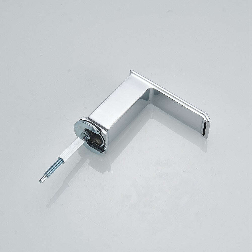 Infinity Chrome 8 inch Waterfall Widespread 2-Handle Bathroom Faucet With Pop-up Drain