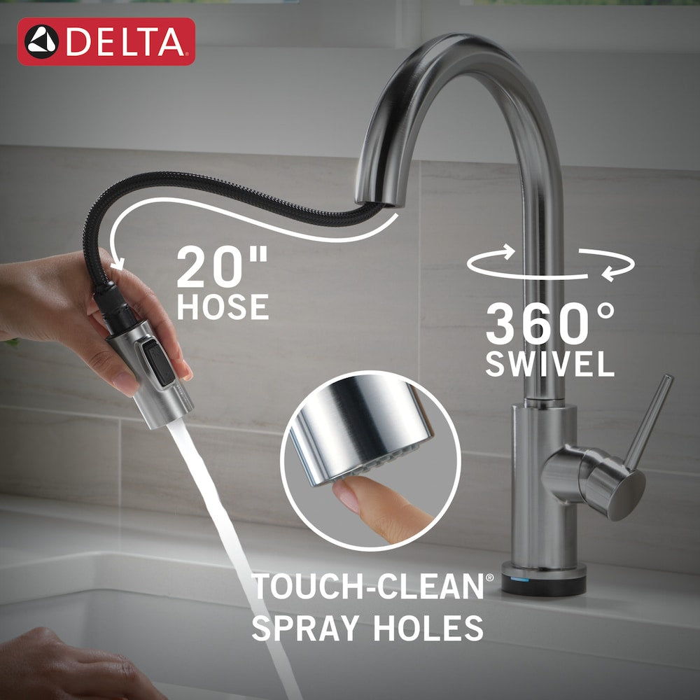 Trinsic Single-Handle Pull-Down Kitchen Faucet Touch2O Touchless Technology, Arctic Stainless