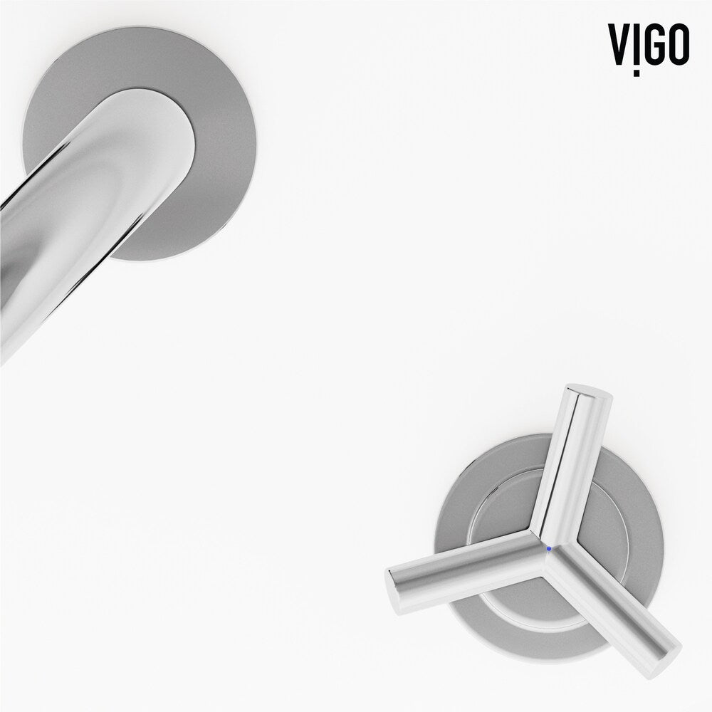 Robinet de salle de bain Jewel 9 po H à 2 poignées à arc élevé et à large bec avec poignées en croix en chrome