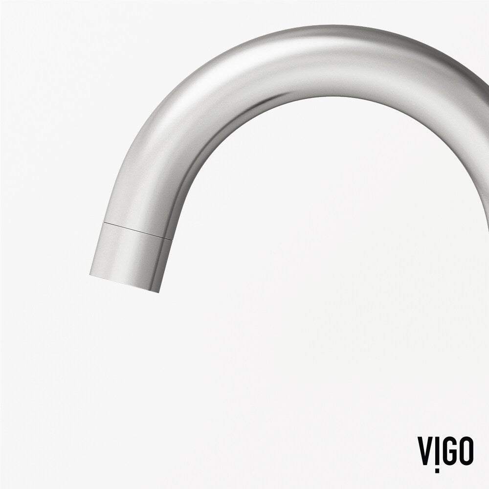 Robinet de salle de bain Jewel 9 po à 2 poignées en H et à arc élevé avec poignées croisées en nickel brossé