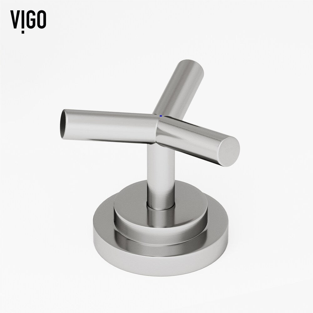 Robinet de salle de bain Jewel 9 po à 2 poignées en H et à arc élevé avec poignées croisées en nickel brossé