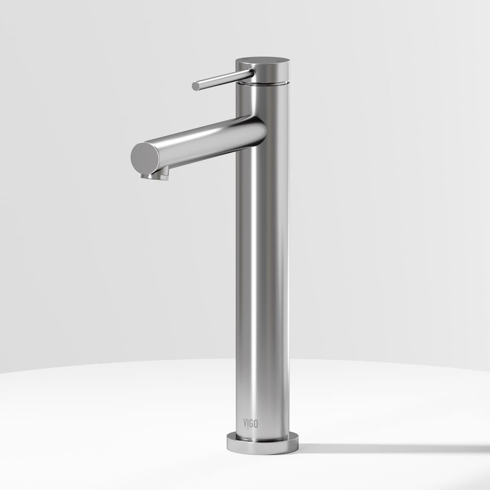 Robinet de salle de bain Jewel de 11 po à poignée unique et trou unique en nickel brossé